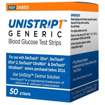 Тест-полоски UNISTRIP 1 №50 для глюкометров OneTouch Ultra,OneTouch Easy