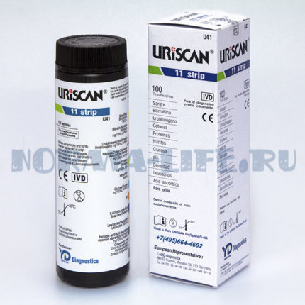 ТЕСТ-ПОЛОСКИ УРИСКАН 11 (URISCAN 11 STRIP U41)